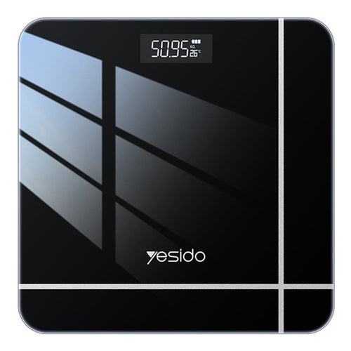 Cantar digital Yesido Digital Scale Body Weight (MG10), LED Display, Tempered Glass, 5-150kg, negru