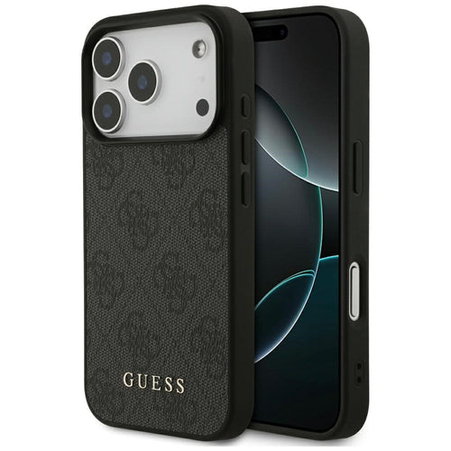 Husa pentru iPhone 17 Pro, Guess Hardcase 4G Classic (GUHCP17LG4GFGR), negru