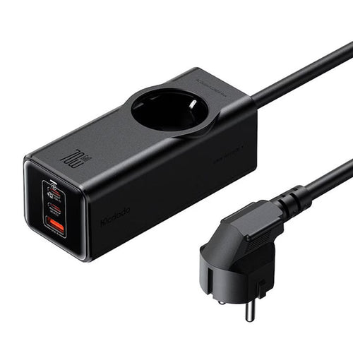 Mcdodo 4in1 Extension Cord Super Cube Series (CH-4620), Schuko, 2x Type-C, USB-A, 70W, GaN Technology, 1.5m, Negru