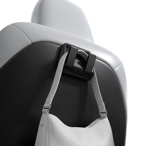 Organizator auto Spigen ACP11563, 2 cârlige scaun, miez metalic, pentru Tesla Model Y / Model 3, Negru