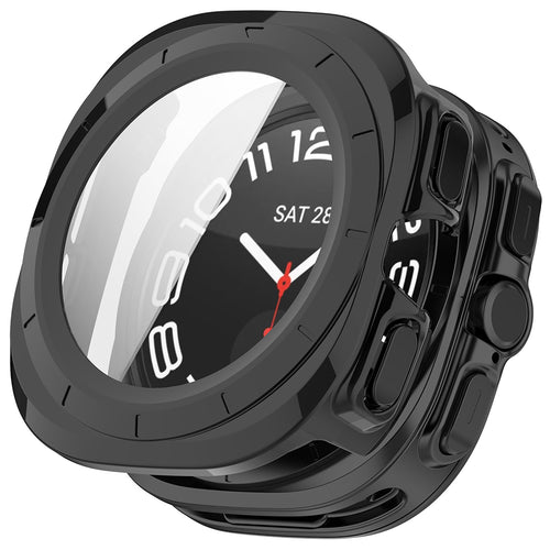 Husă pentru Samsung Galaxy Watch Ultra 2, Techsuit Defense360 Pro + Screen Protector, Neagră