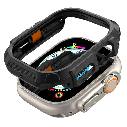 Husă pentru Apple Watch Ultra 1 / 2 / 3 / 4 (49mm), Spigen Lock Fit, Neagră