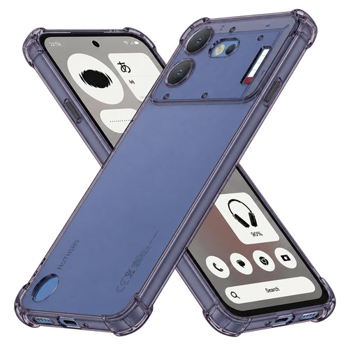 Husă pentru Nothing Phone (4b), Techsuit Shockproof Clear Silicone, Negru fumuriu