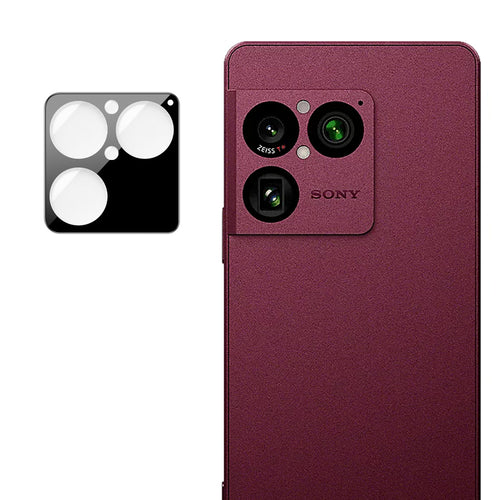 Folie pentru camera foto pentru Sony Xperia 1 VIII, Techsuit Full Camera Glass, Neagra