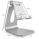 Suport de birou Techsuit birou (Z4a), Folding Feature, pentru Phone, Tablet, max 8, argintiu