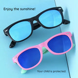 Ochelari de soare Techsuit Kids Polarized Sunglasses (D802), polarizati, UV400, alb;rosu;bleu