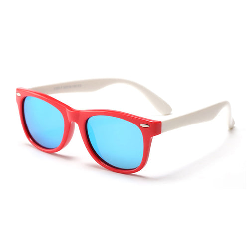 Ochelari de soare Techsuit Kids Polarized Sunglasses (D802), polarizati, UV400, alb;rosu;bleu