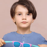 Ochelari de soare Techsuit Kids Polarized Sunglasses (D802), polarizati, UV400, alb;rosu;gri