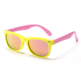 Ochelari de soare Techsuit Kids Polarized Sunglasses (D802), polarizati, UV400, roz;galben
