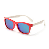 Ochelari de soare Techsuit Kids Polarized Sunglasses (D802), polarizati, UV400, alb;verde;rosu