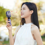 Techsuit Handheld Fan (N15), pliabil Design, afisaj digital, Ultra Silent, 1800mAh, Alb