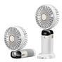 Techsuit Handheld Fan (N15), pliabil Design, afisaj digital, Ultra Silent, 1800mAh, Alb