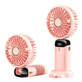 Techsuit Handheld Fan (N15), pliabil Design, afisaj digital, Ultra Silent, 1800mAh, Alb