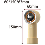 Techsuit Handheld Fan (HX130), afisaj digital, Ultra Silent, 1200mAh, Galben
