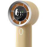 Techsuit Handheld Fan (HX130), afisaj digital, Ultra Silent, 1200mAh, Galben