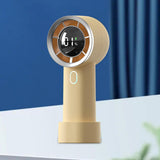 Techsuit Handheld Fan (HX130), afisaj digital, Ultra Silent, 1200mAh, Galben