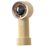 Techsuit Handheld Fan (HX130), afisaj digital, Ultra Silent, 1200mAh, Galben