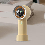 Techsuit Handheld Fan (HX130), afisaj digital, Ultra Silent, 1200mAh, Galben