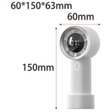 Techsuit Handheld Fan (HX130), afisaj digital, Ultra Silent, 1200mAh, Alb