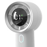 Techsuit Handheld Fan (HX130), afisaj digital, Ultra Silent, 1200mAh, Alb