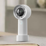 Techsuit Handheld Fan (HX130), afisaj digital, Ultra Silent, 1200mAh, Alb