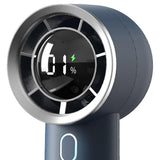 Techsuit Handheld Fan (HX130), afisaj digital, Ultra Silent, 1200mAh, Alb