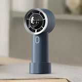 Techsuit Handheld Fan (HX130), afisaj digital, Ultra Silent, 1200mAh, Alb