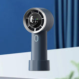 Techsuit Handheld Fan (HX130), afisaj digital, Ultra Silent, 1200mAh, Alb