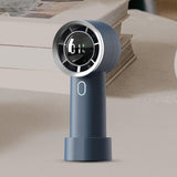 Techsuit Handheld Fan (HX130), afisaj digital, Ultra Silent, 1200mAh, Alb