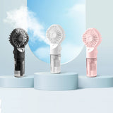 Techsuit Handheld Fan (G10), portabil, cu Humidifier, Four Speeds, USB, Alb