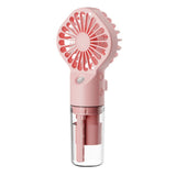 Techsuit Handheld Fan (G10), portabil, cu Humidifier, Four Speeds, USB, Alb