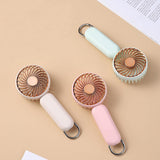 Techsuit Handheld Fan (A217), USB reincarcabil, Three Speeds, 1200mAh, Gold Beige
