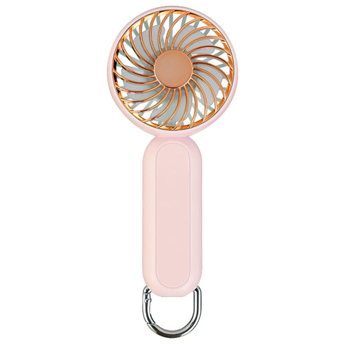 Techsuit Handheld Fan (A217), USB reincarcabil, Three Speeds, 1200mAh, Gold Roz