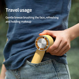 Techsuit Handheld Fan (HX138), portabil, reincarcabil, Three Speeds, cu Flashlight, 1200mAh, Alb