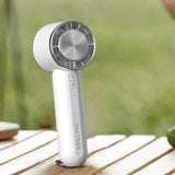 Techsuit Handheld Fan (HX138), portabil, reincarcabil, Three Speeds, cu Flashlight, 1200mAh, Alb