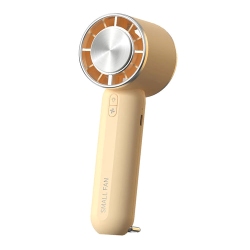 Techsuit Handheld Fan (HX138), portabil, reincarcabil, Three Speeds, cu Flashlight, 1200mAh, Galben
