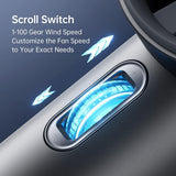 Techsuit Premium Handheld Fan (F83), portabil, reglabil, reincarcabil, 4800mAh, Gri