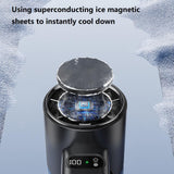 Techsuit Premium Handheld Fan (F83), portabil, reglabil, reincarcabil, 4800mAh, Gri