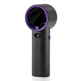 Techsuit Premium Handheld Fan (K38), portabil, reglabil, reincarcabil, afisaj digital, 4000mAh, Alb