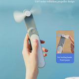 Techsuit Handheld Fan (TF1), portabil, pentru Pocket, reglabil, reincarcabil, Silent, 1200mAh, Alb