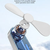 Techsuit Handheld Fan (TF1), portabil, pentru Pocket, reglabil, reincarcabil, Silent, 1200mAh, Alb