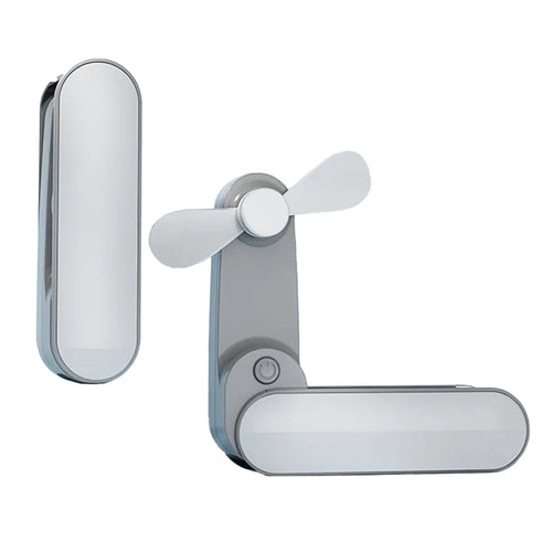 Techsuit Handheld Fan (TF1), portabil, pentru Pocket, reglabil, reincarcabil, Silent, 1200mAh, Alb