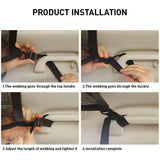 Techsuit Organizator Auto (CNO-T1), Storage Net pentru Car Ceiling (L78x53cm), Negru