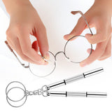 Techsuit [Pack] Glasses Screwdriver cu 4 Pairs of Silicone Nose Pads (ST1), from Metal, 6 x 0.5cm, Argintiu