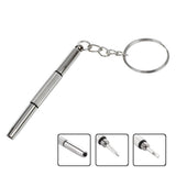Techsuit [Pack] Glasses Screwdriver cu 4 Pairs of Silicone Nose Pads (ST1), from Metal, 6 x 0.5cm, Argintiu