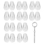 Techsuit [Pack] Glasses Screwdriver cu 10 Pairs of Silicone Nose Pads (ST1), from Metal, 6 x 0.5cm, Argintiu