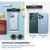 Spigen Husa Impermeabila A610 (AMP04530), IPX8, pentru Phone, max 6.9, Clear