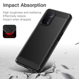 Husa pentru OPPO A54 5G, Techsuit Carbon Silicone, negru