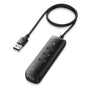 Hub USB UGREEN Connection Hub CM416 (80657), USB 3.0 to 4x USB-A, Type-C 5Gbps, 1m, negru