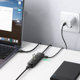 Hub USB UGREEN Connection Hub CM416 (80657), USB 3.0 to 4x USB-A, Type-C 5Gbps, 1m, negru